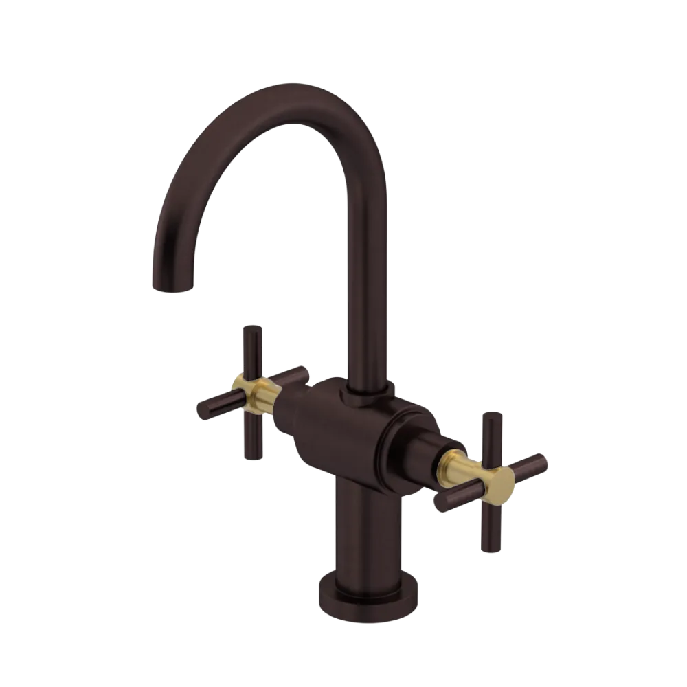 Rubinet Single Hole Dual Handle Lav. Set with LaSalle Spout (less drain) Oil Rubbed Bronze