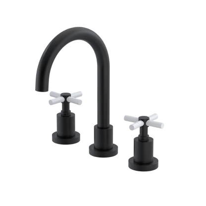 Rubinet Widespread Lav. Set. (less drain) Matt Black