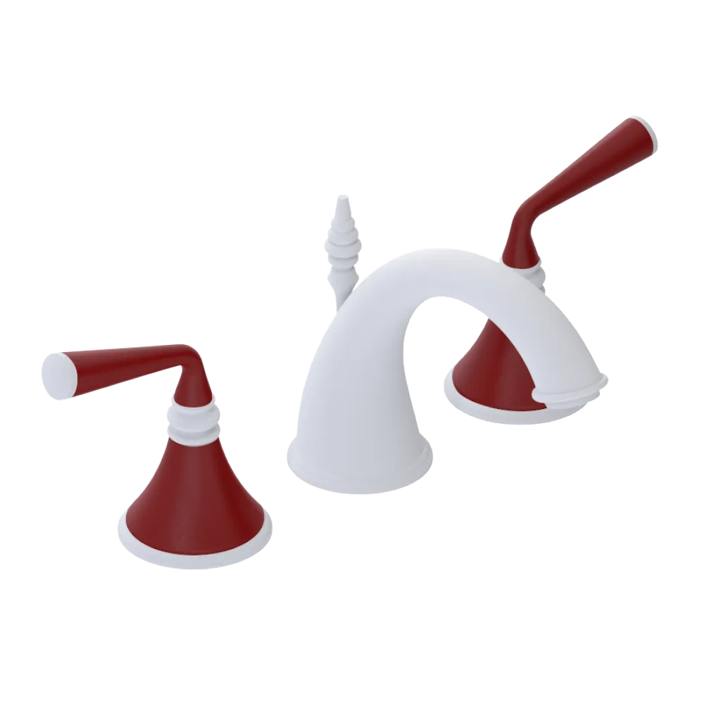 Rubinet Widespread Lav. Set. (less drain) Matt White