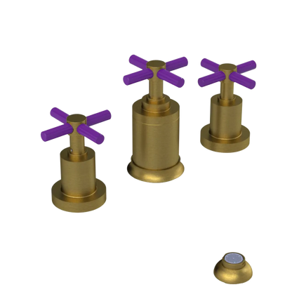 Rubinet Bidet Fitting with Spray, Diverter, and Vacuum Breaker (less drain) Antique Brass Matt