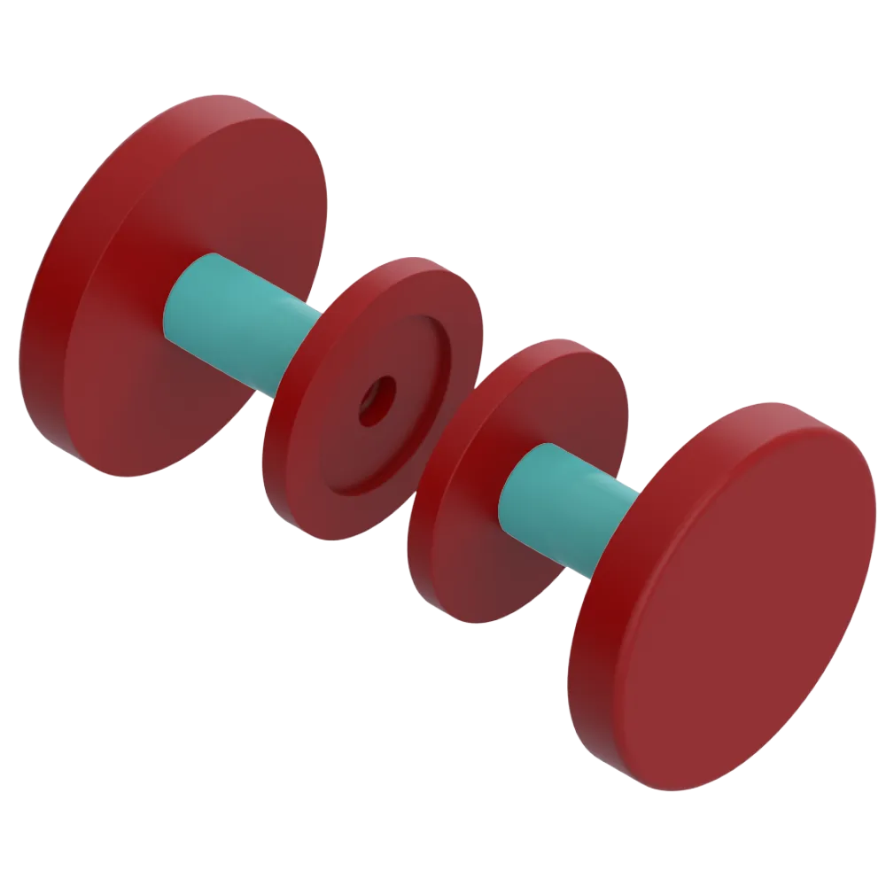 Rubinet Shower Door Knob (set) Maroon