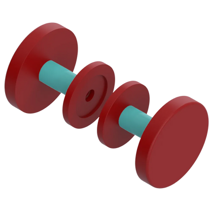 Rubinet Shower Door Knob (set) Maroon