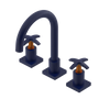 Rubinet Widespread Lav. Set. (less drain) Midnight Blue