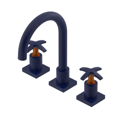 Rubinet Widespread Lav. Set. (less drain) Midnight Blue