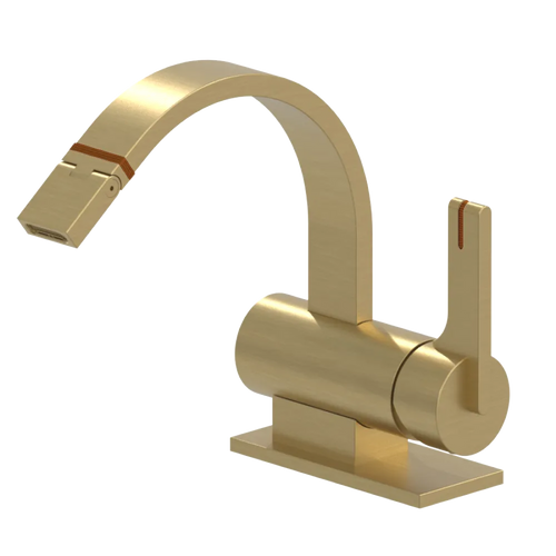 Rubinet Single Control Bidet Fitting (less drain) Satin Gold