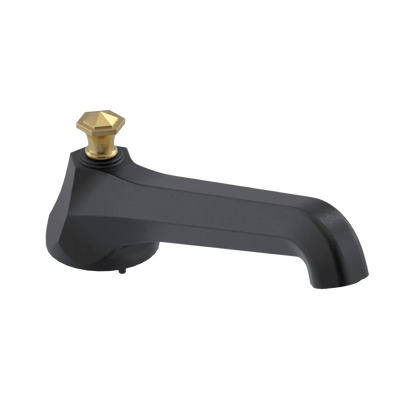 Rubinet Tub Filler Spout Deck Mount Matt Black