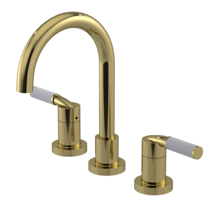 Rubinet Widespread Lav. Set. (less drain) Natural Brass