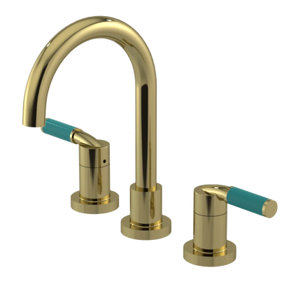 Rubinet Widespread Lav. Set. (less drain) Natural Brass