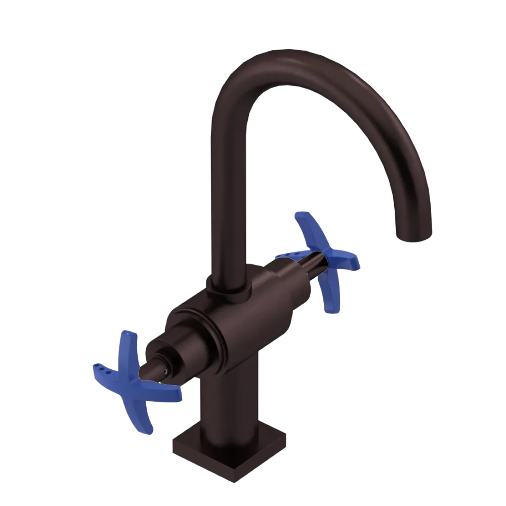 Rubinet Single Hole Dual Handle Lav. Set. (less drain) Oil Rubbed Bronze