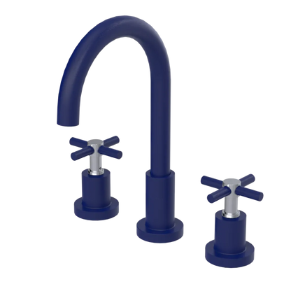 Rubinet Widespread Kitchen Set with LaSalle Spout Midnight Blue