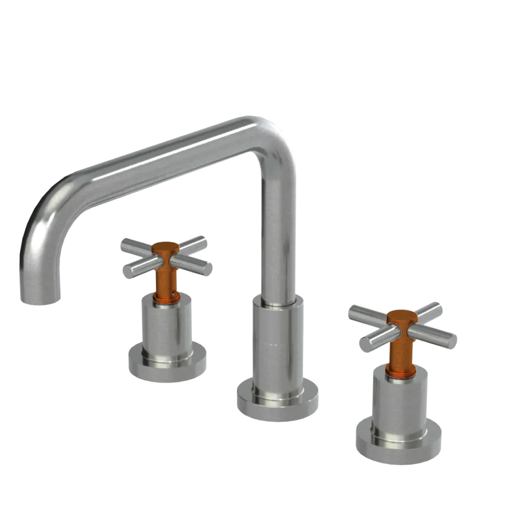 Rubinet Widespread Kitchen Set Satin Nickel