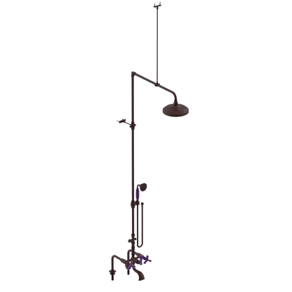 Rubinet Deck Mount Tub & Shower with Hand Held Shower Bordeaux