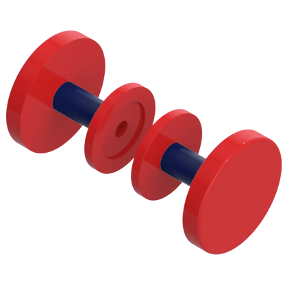Rubinet Shower Door Knob (set) Red