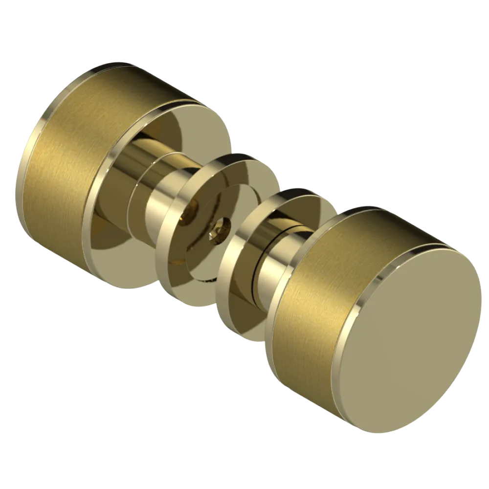 Rubinet Shower Door Knob (set) Natural Brass