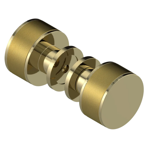 Rubinet Shower Door Knob (set) Natural Brass