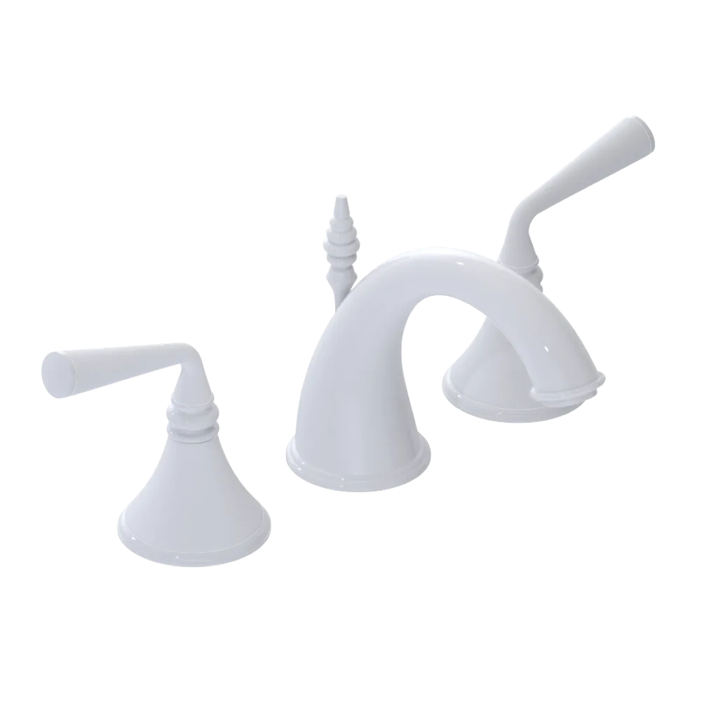 Rubinet Widespread Lav. Set. (less drain) White