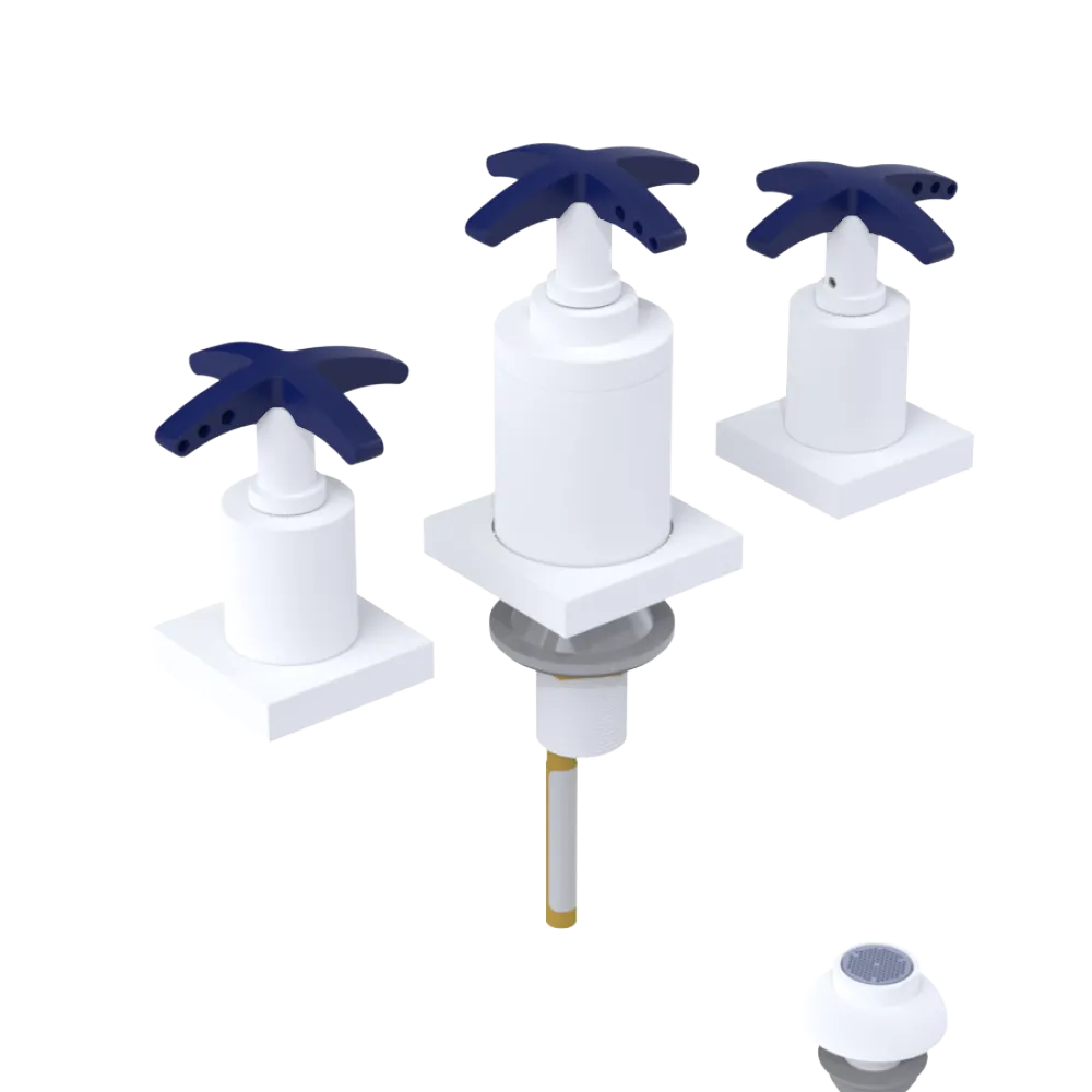 Rubinet Bidet Fitting with Spray, Diverter, and Vacuum Breaker (less drain) Matt White