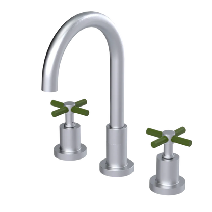 Rubinet Widespread Kitchen Set with LaSalle Spout Satin Chrome