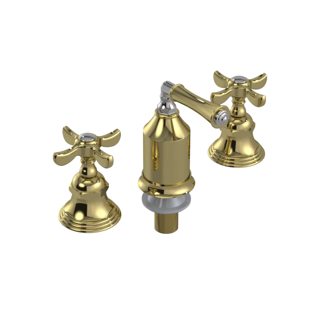 Rubinet Bidet Fitting with Spray, Diverter, and Vacum Breaker (Less Drain) Natural Brass