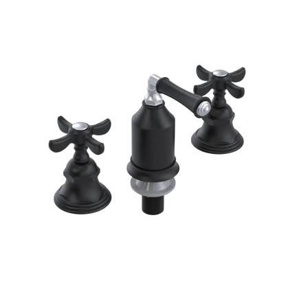 Rubinet Bidet Fitting with Spray, Diverter, and Vacum Breaker (Less Drain) Matt Black