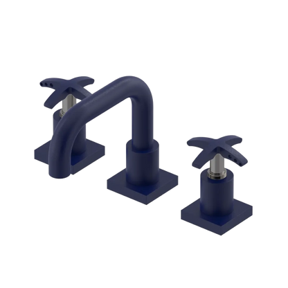 Rubinet Widespread Lav. Set. with Genesis spout (less drain) Midnight Blue