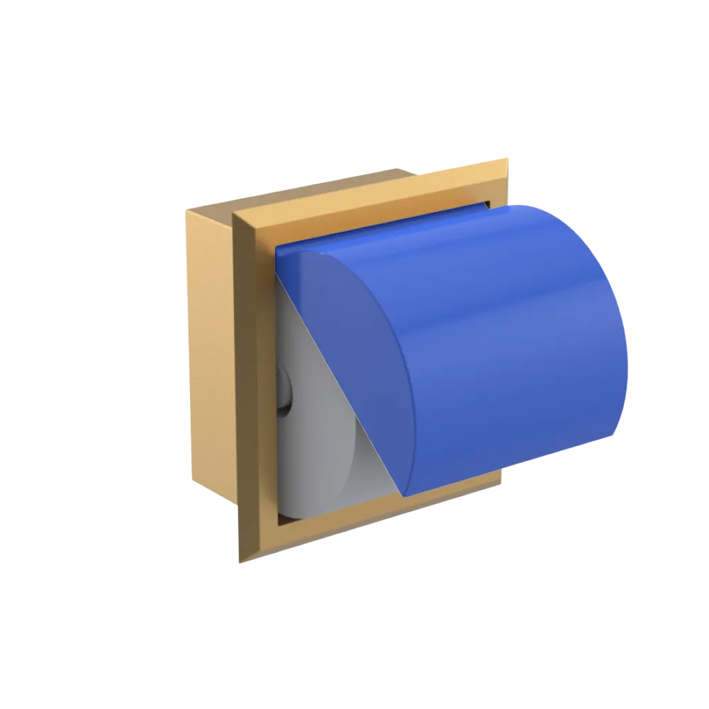 Rubinet RECESSED TOILET PAPER HOLDER Satin Gold