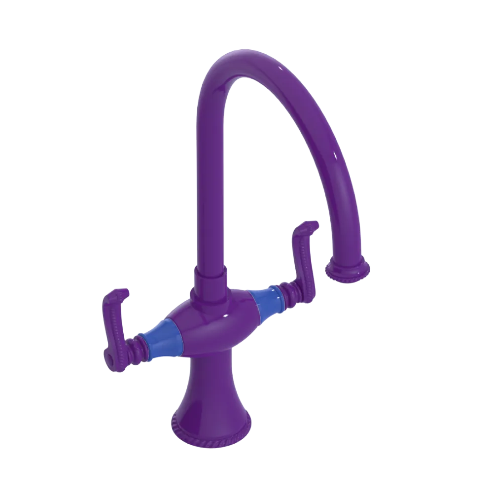 Rubinet Two Handle Single Hole Kitchen Set Purple Haze