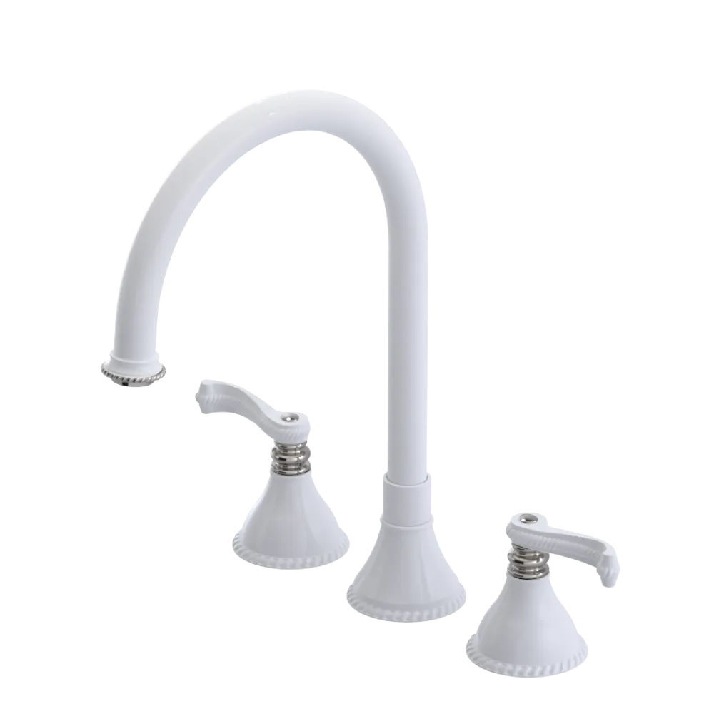 Rubinet Widespread Kitchen Set White