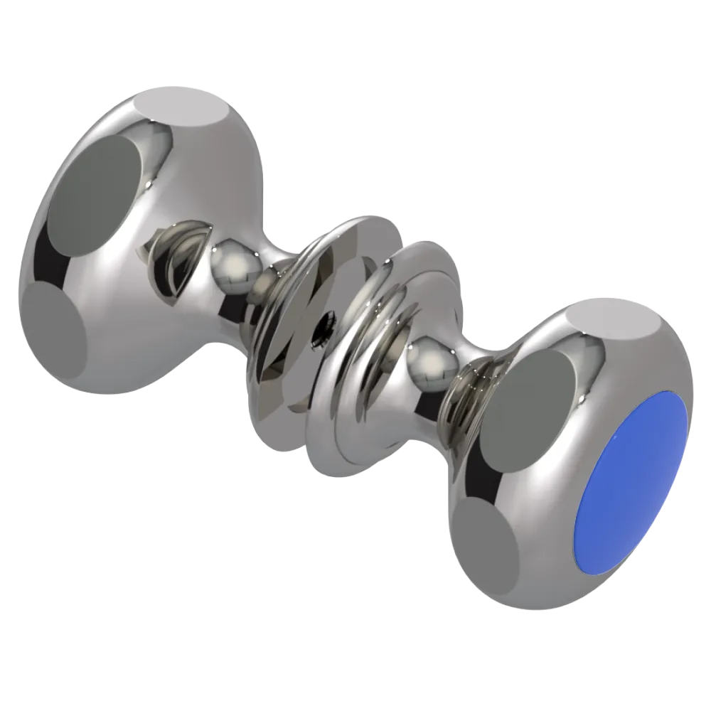 Rubinet Shower Door Knob (set) Polished Nickel