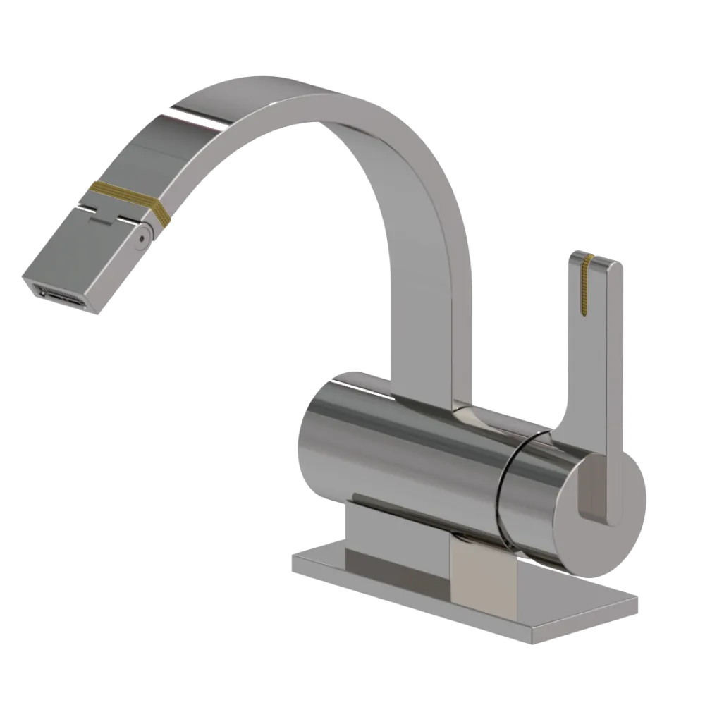 Rubinet Single Control Bidet Fitting (less drain) Polished Nickel