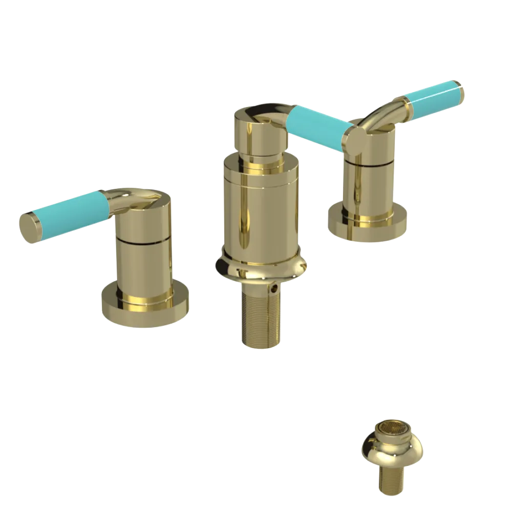 Rubinet Bidet Fitting with Spray, Diverter, and Vacuum Breaker (less drain) Gold