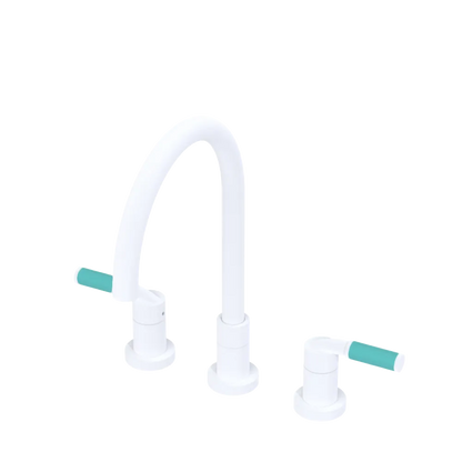 Rubinet Widespread Kitchen Set Matt White