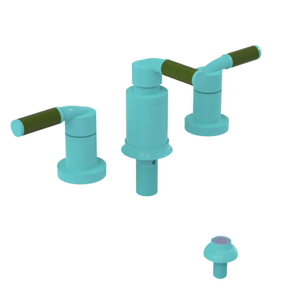 Rubinet Bidet Fitting with Spray, Diverter, and Vacum Breaker (Less Drain) Aqua