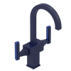 Rubinet Single Hole Dual Handle Lav. Set. (less drain) Midnight Blue