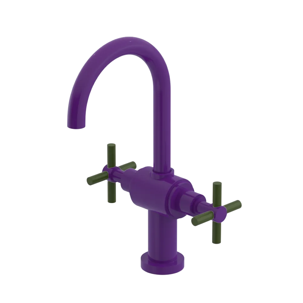 Rubinet Single Hole Dual Handle Lav. Set with LaSalle Spout (less drain) Purple Haze