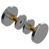 Rubinet Shower Door Knob (set) Satin Nickel