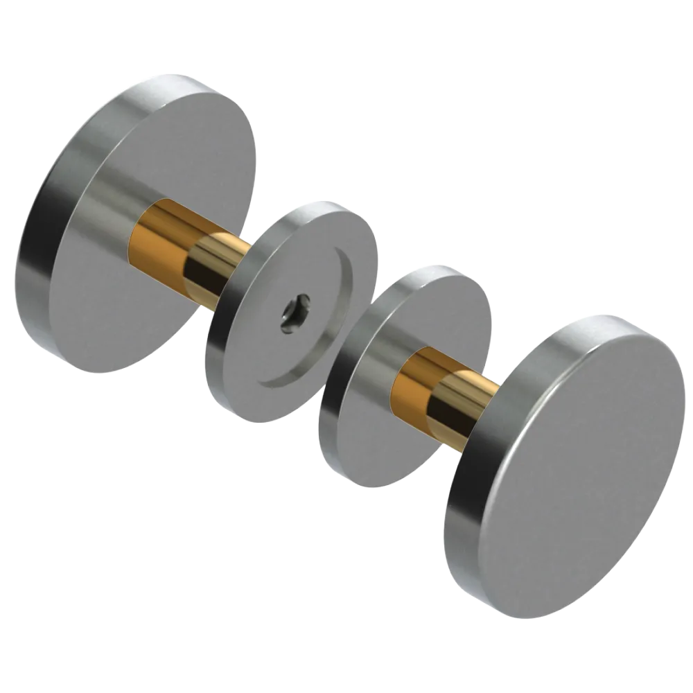 Rubinet Shower Door Knob (set) Satin Nickel