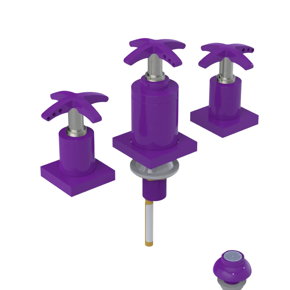 Rubinet Bidet Fitting with Spray, Diverter, and Vacuum Breaker (less drain) Purple Haze