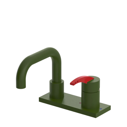 Rubinet 4" Centre Single Control Lav. Set. with Genesis spout (less drain) Green Envy