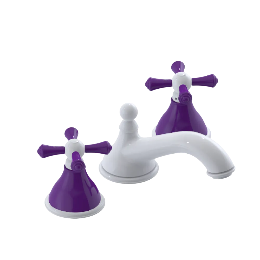Rubinet Widespread Lav. Set. (less drain) White