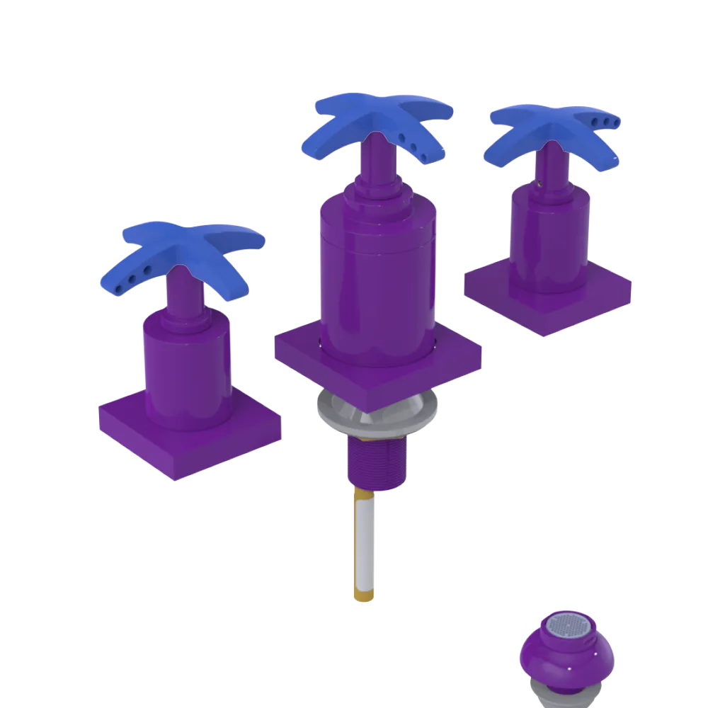 Rubinet Bidet Fitting with Spray, Diverter, and Vacuum Breaker (less drain) Purple Haze