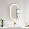 KALIA EFFECTLED-illuminated bathroom mirror - 20" x 32" - Brushed gold