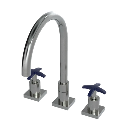 Rubinet Widespread Kitchen Set Satin Nickel
