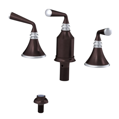 Rubinet Bidet Fitting with Spray, Diverter, and Vacum Breaker (Less Drain) Tuscan Brass