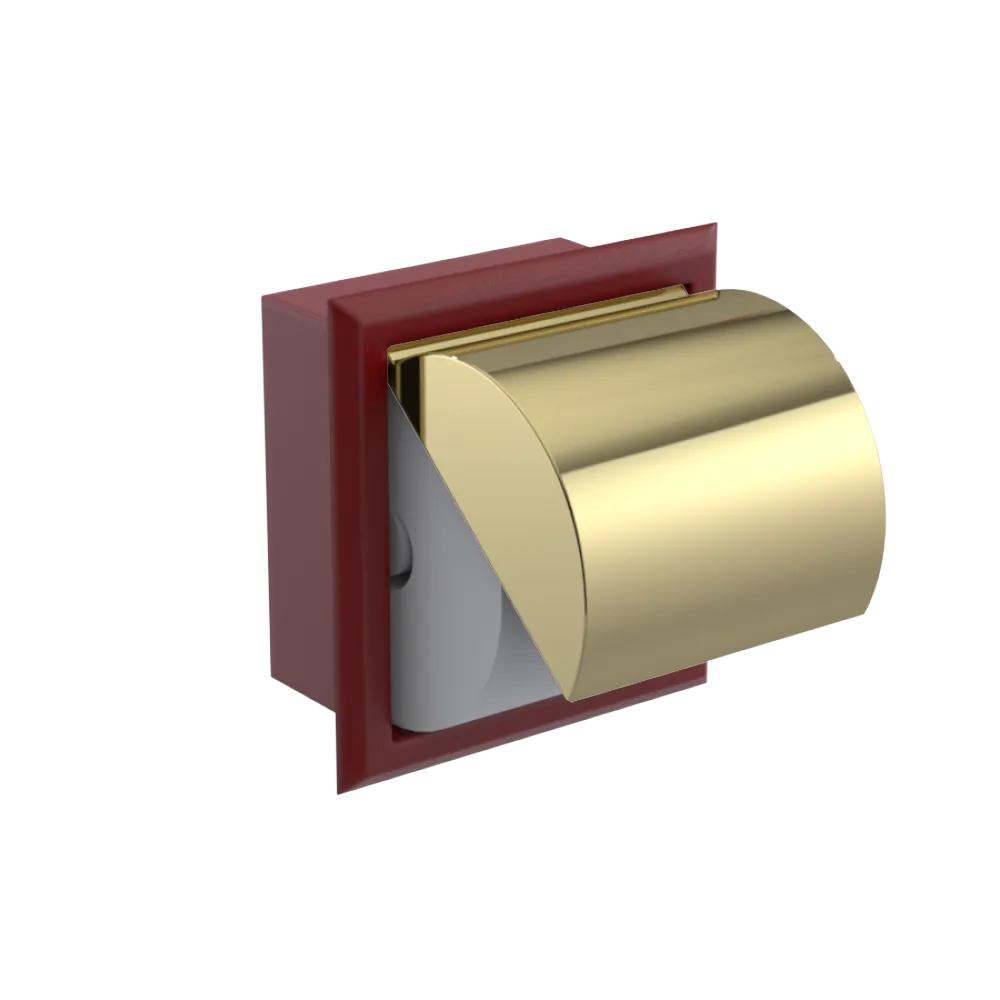 Rubinet RECESSED TOILET PAPER HOLDER Maroon