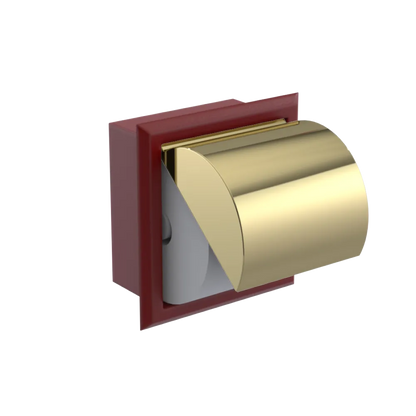 Rubinet RECESSED TOILET PAPER HOLDER Maroon
