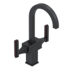 Rubinet Single Hole Dual Handle Lav. Set. (less drain) Matt Black