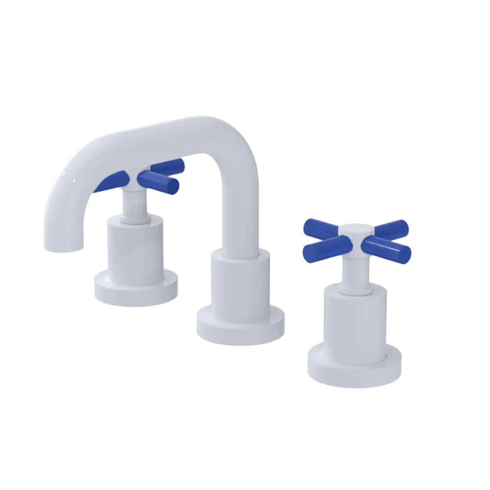 Rubinet Widespread Lav. Set. (less drain) White
