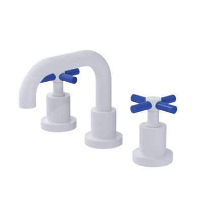 Rubinet Widespread Lav. Set. (less drain) White