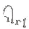 Rubinet Widespread Kitchen Set with Hand Spray Polished Nickel